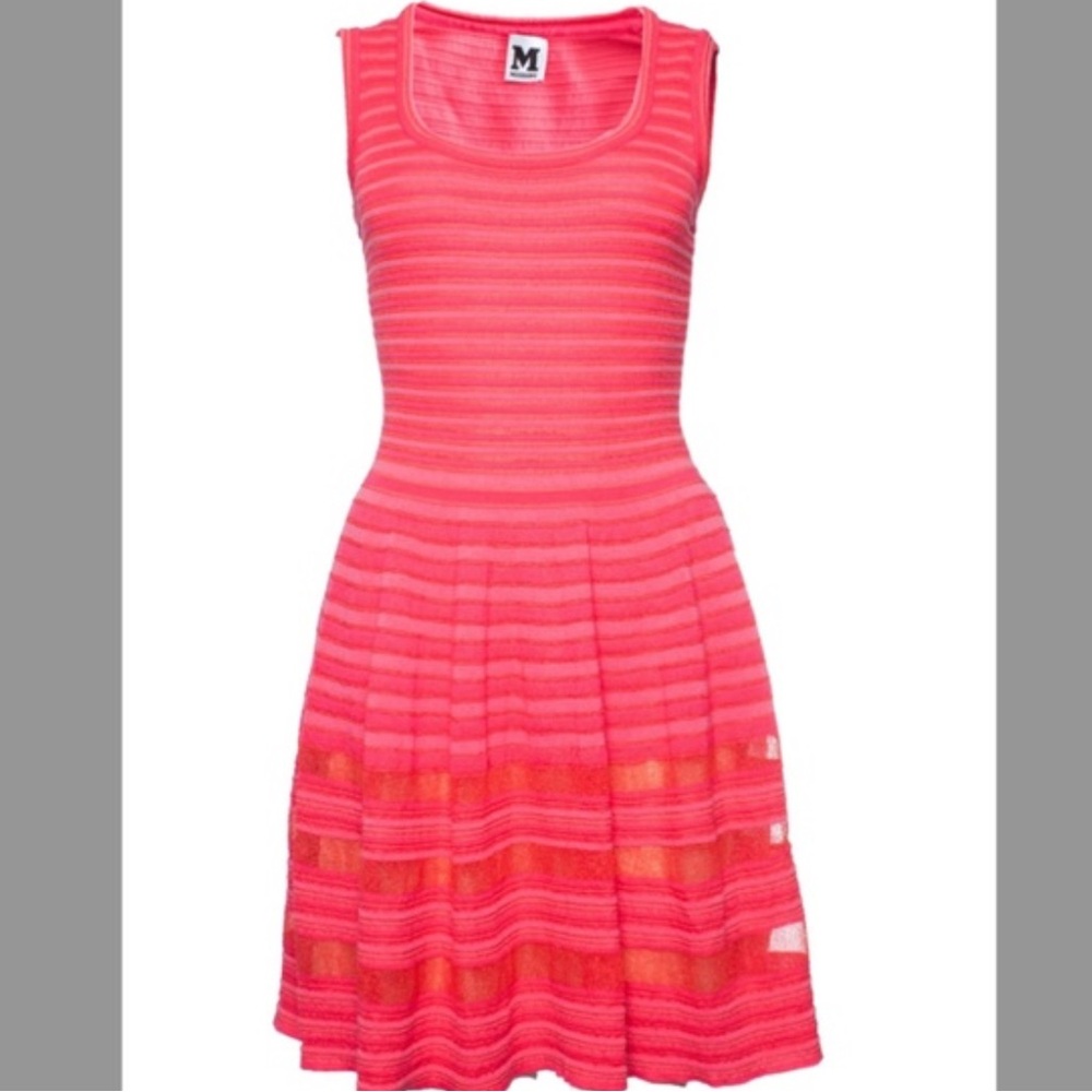 Missoni Pink and Orange Striped Mini Dress